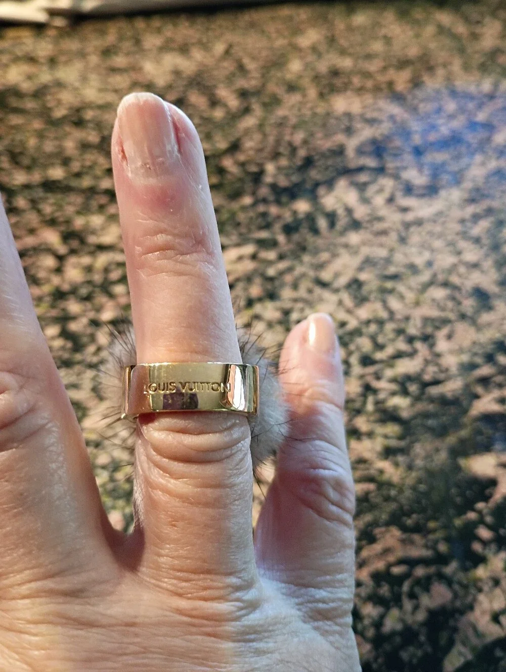 Louis Vuitton Pearl And Mink Ring